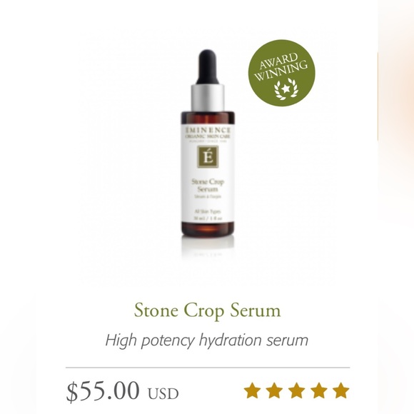 éminence Skincare Minence Organic Skin Care Stone Crop Serum New Not Open Poshmark